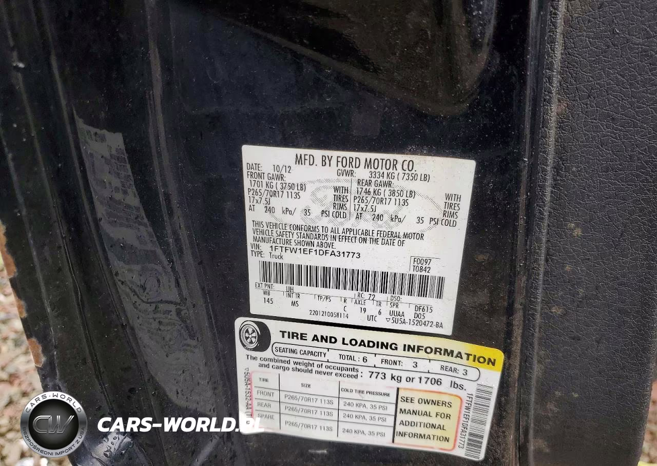 2013 Ford F150 Supercrew VIN:1FTFW1EF1DFA31773 - 12