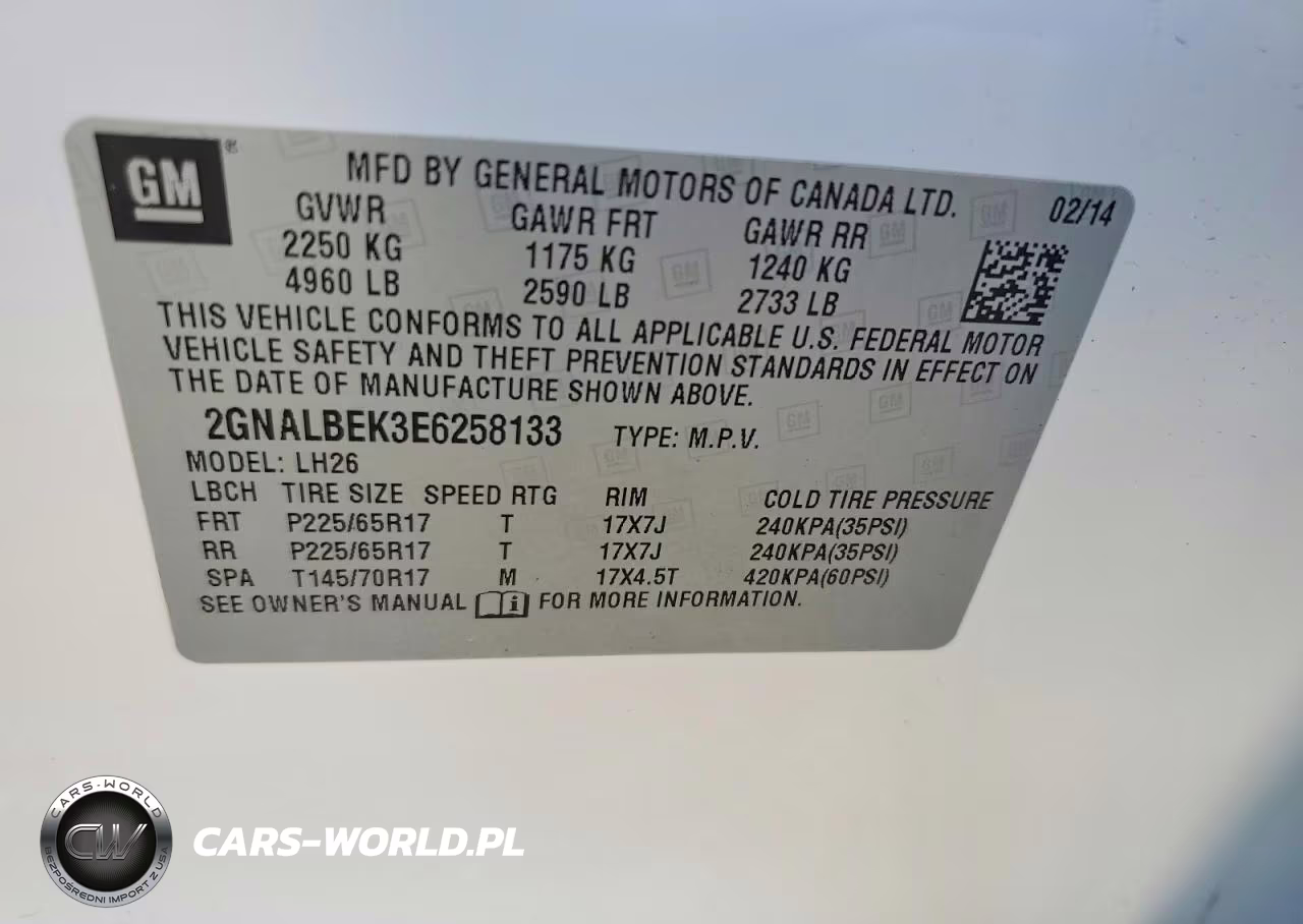 2014 Chevrolet Equinox Lt VIN:2GNALBEK3E6258133 - 13