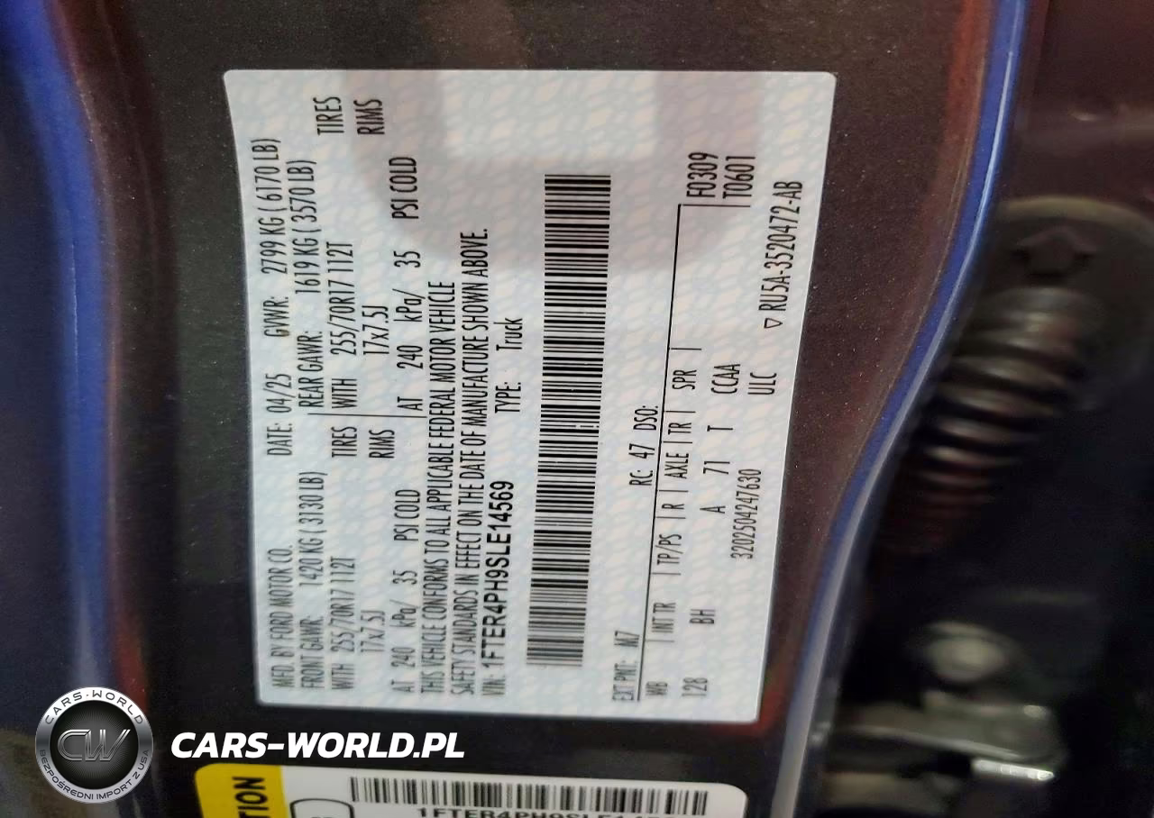 2025 Ford Ranger Xl VIN:1FTER4PH9SLE14569 - 12
