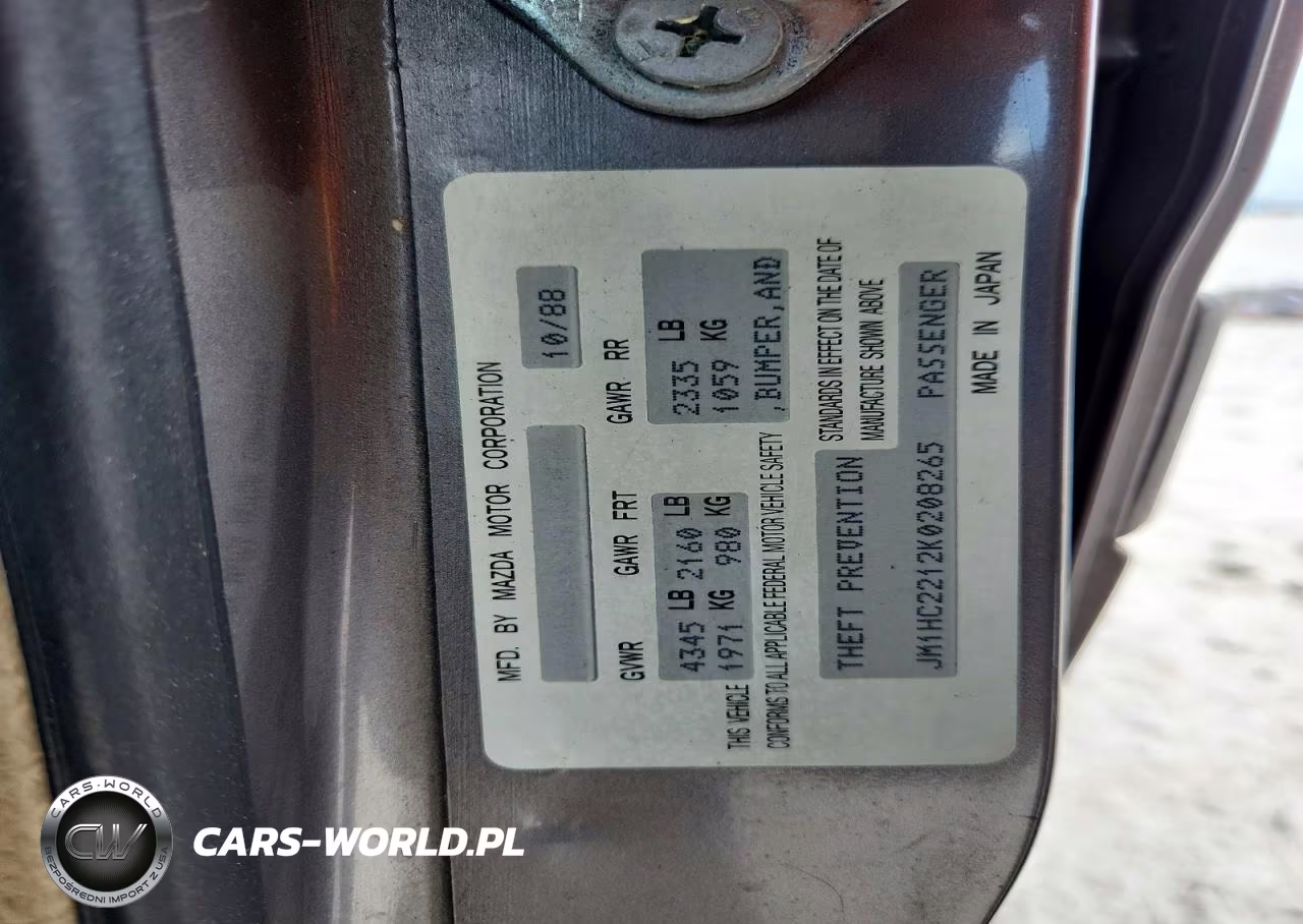 1989 Mazda 929 VIN:JM1HC2212K0208265 - 12