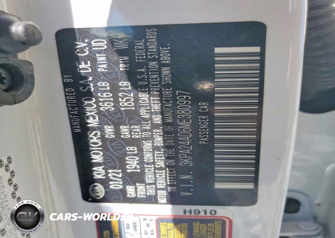 2021 Kia Rio Lx VIN:3KPA24AD6ME380997 - 12