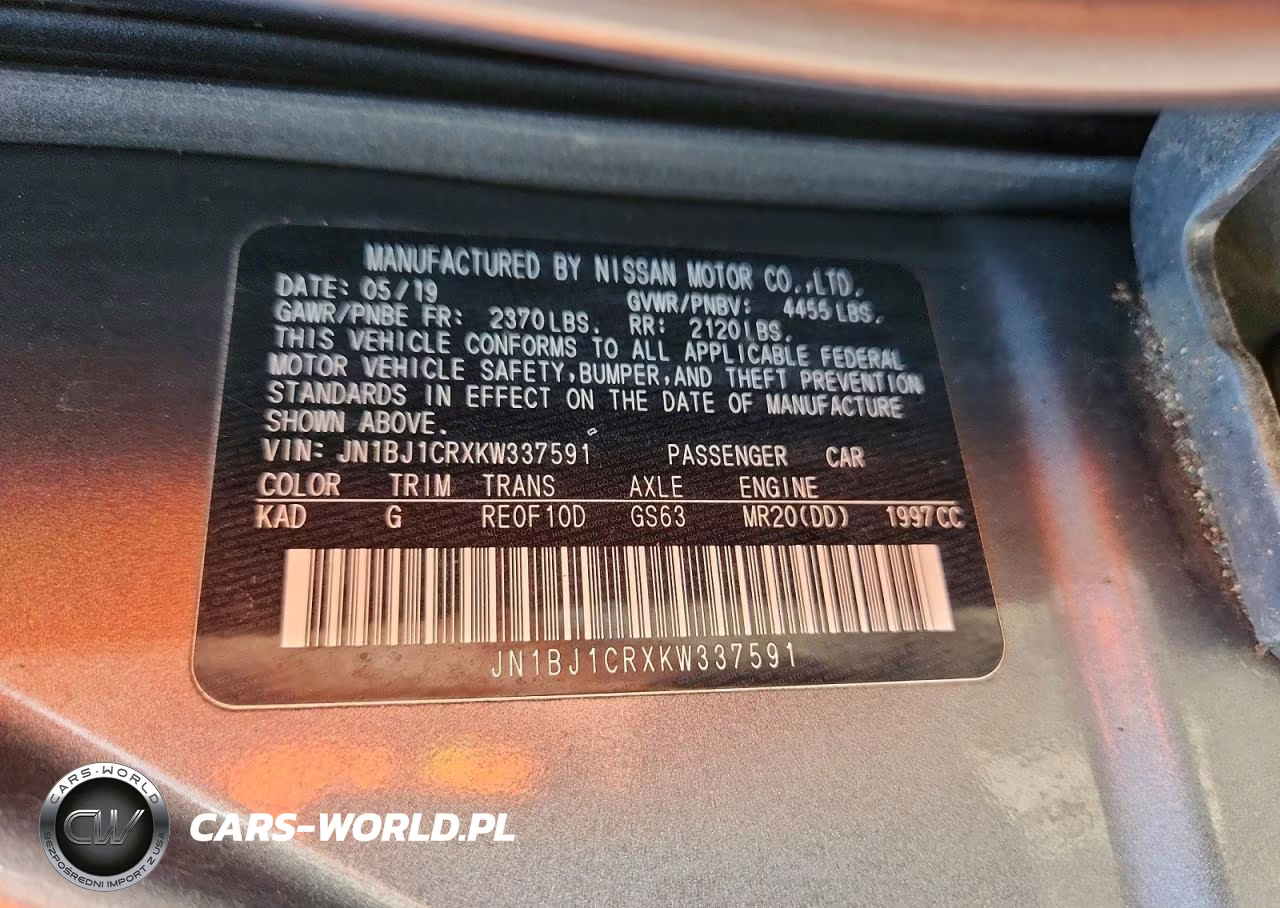 2019 Nissan Rogue Sport S VIN:JN1BJ1CRXKW337591 - 12