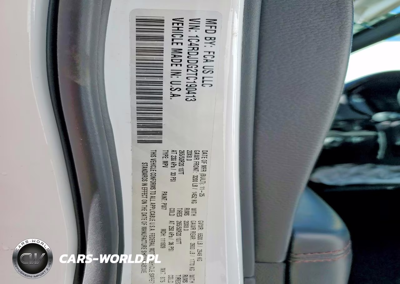 2026 Dodge Durango Gt VIN:1C4RDJDG2TC190413 - 14