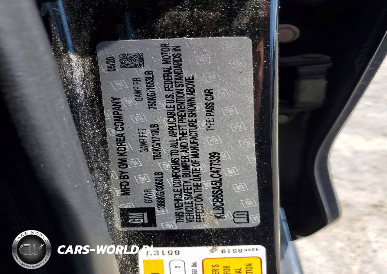 2020 Chevrolet Spark Ls VIN:KL8CB6SA5LC477339 - 13