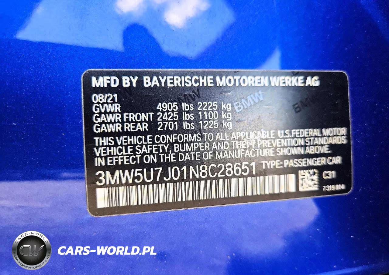 2022 BMW M340I VIN:3MW5U7J01N8C28651 - 12