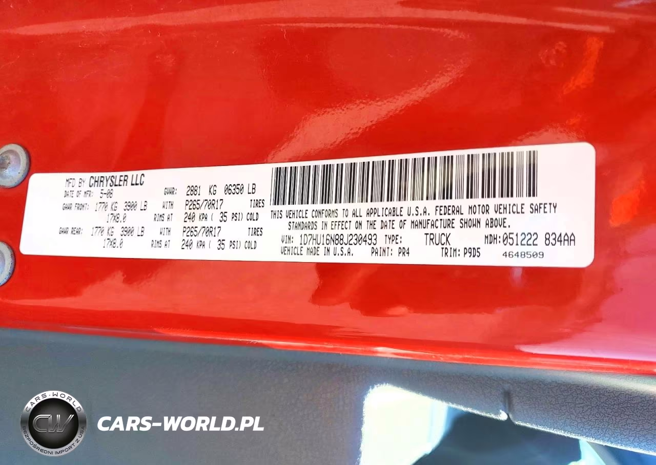 2008 Dodge Ram 1500 St VIN:1D7HU16N88J230493 - 13