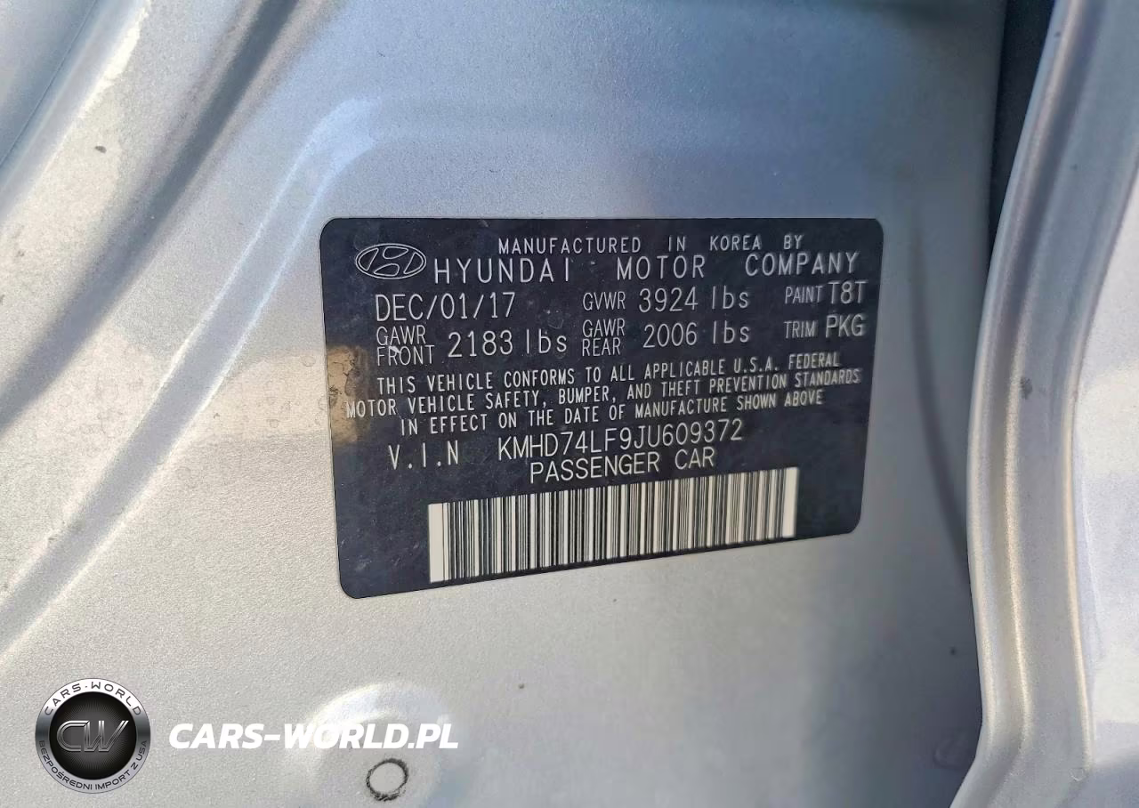 2018 Hyundai Elantra Se VIN:KMHD74LF9JU609372 - 13