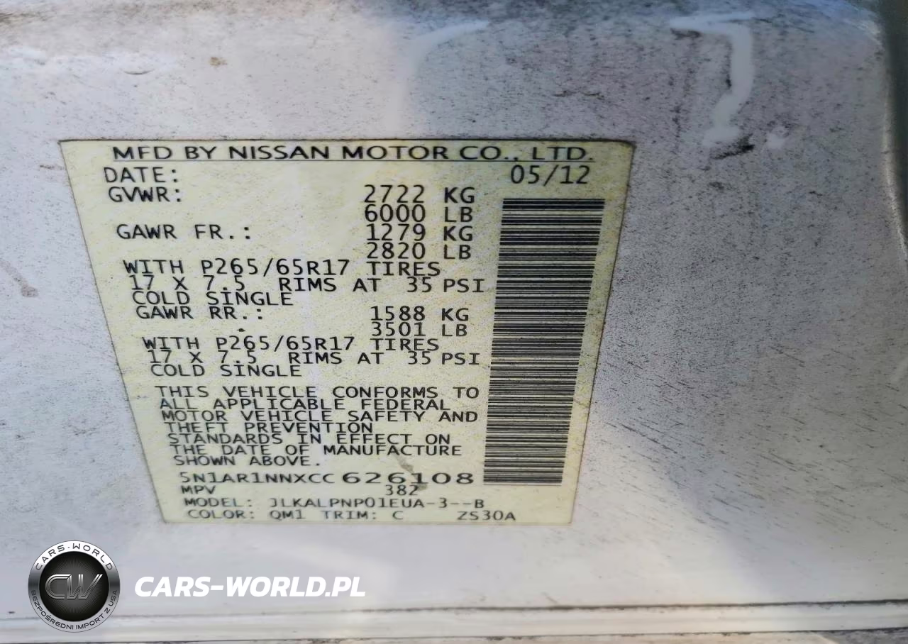 2012 Nissan Pathfinder S VIN:5N1AR1NNXCC626108 - 14