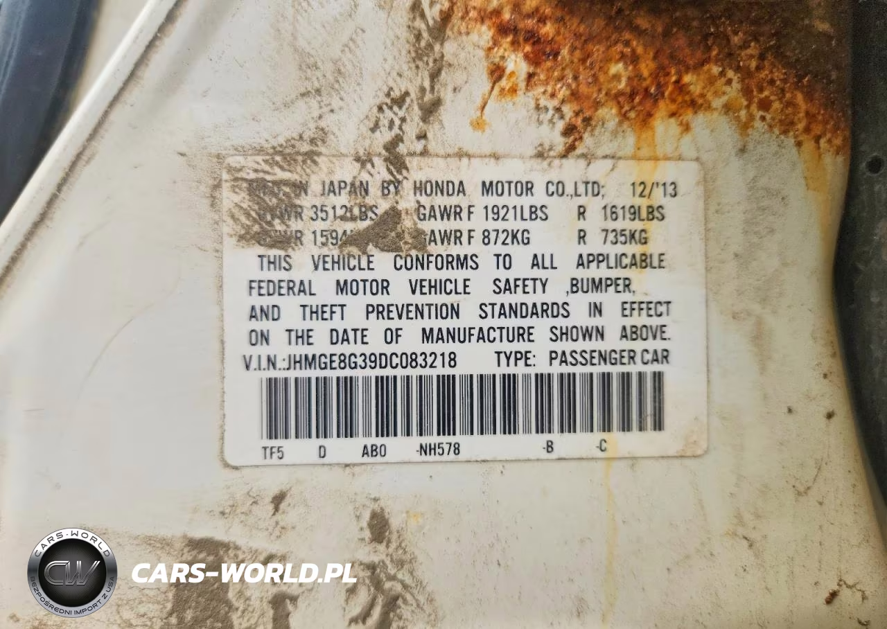 2013 Honda Fit VIN:JHMGE8G39DC083218 - 12