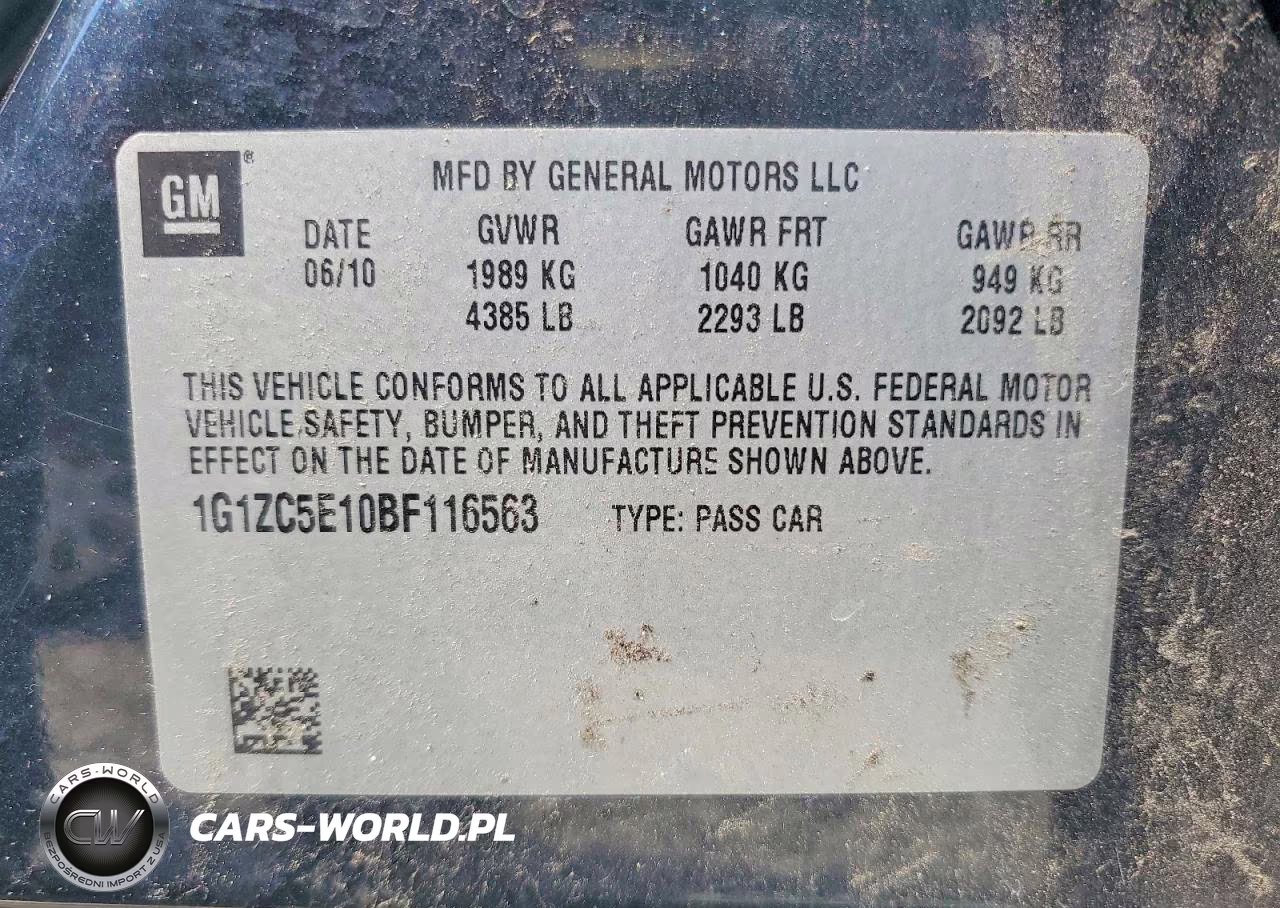 2011 Chevrolet Malibu 1Lt VIN:1G1ZC5E10BF116563 - 12