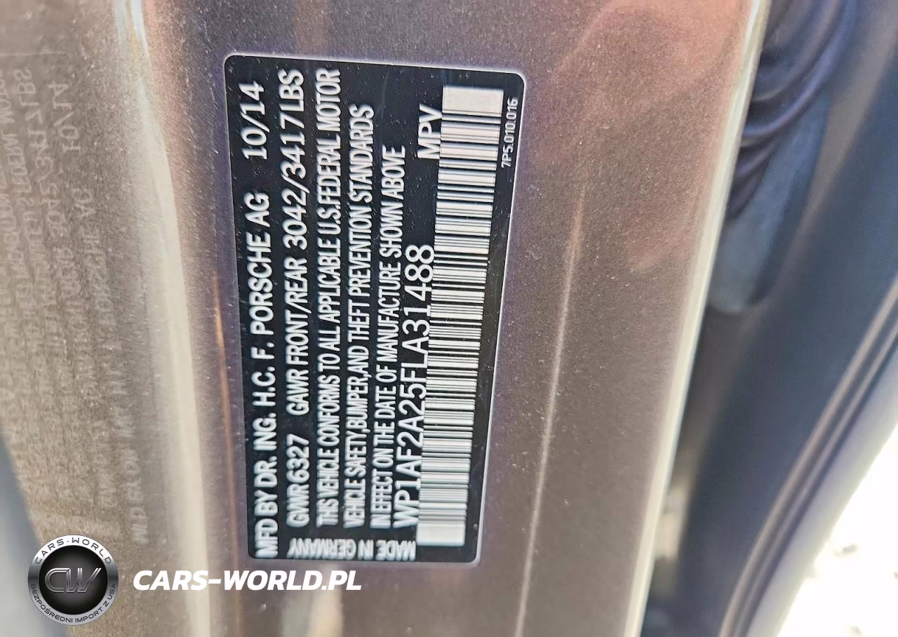 2015 Porsche Cayenne VIN:WP1AF2A25FLA31488 - 13