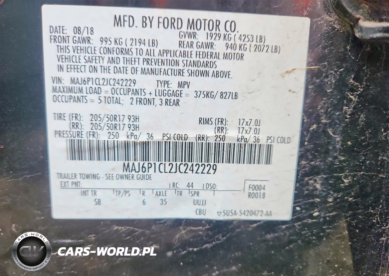 2018 Ford Ecosport VIN:MAJ6P1CL2JC242229 - 12