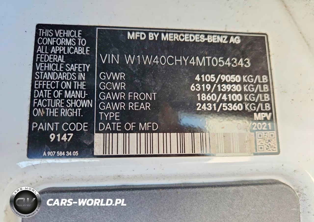 2021 Mercedes-Benz Sprinter 2500 Delivery Van VIN:W1W40CHY4MT054343 - 13