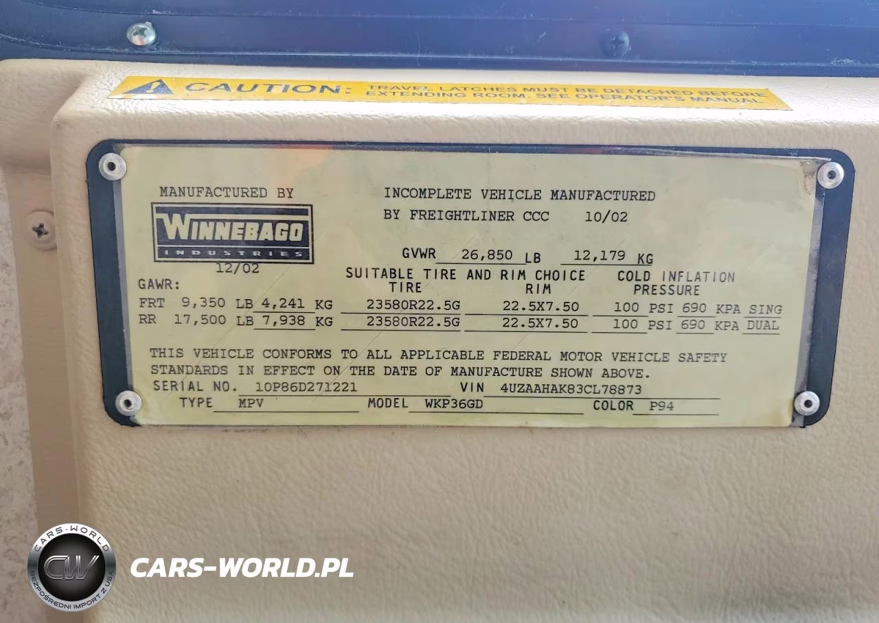 2003 Winnebago Journey Dl Rv VIN:4UZAAHAK83CL78873 - 10