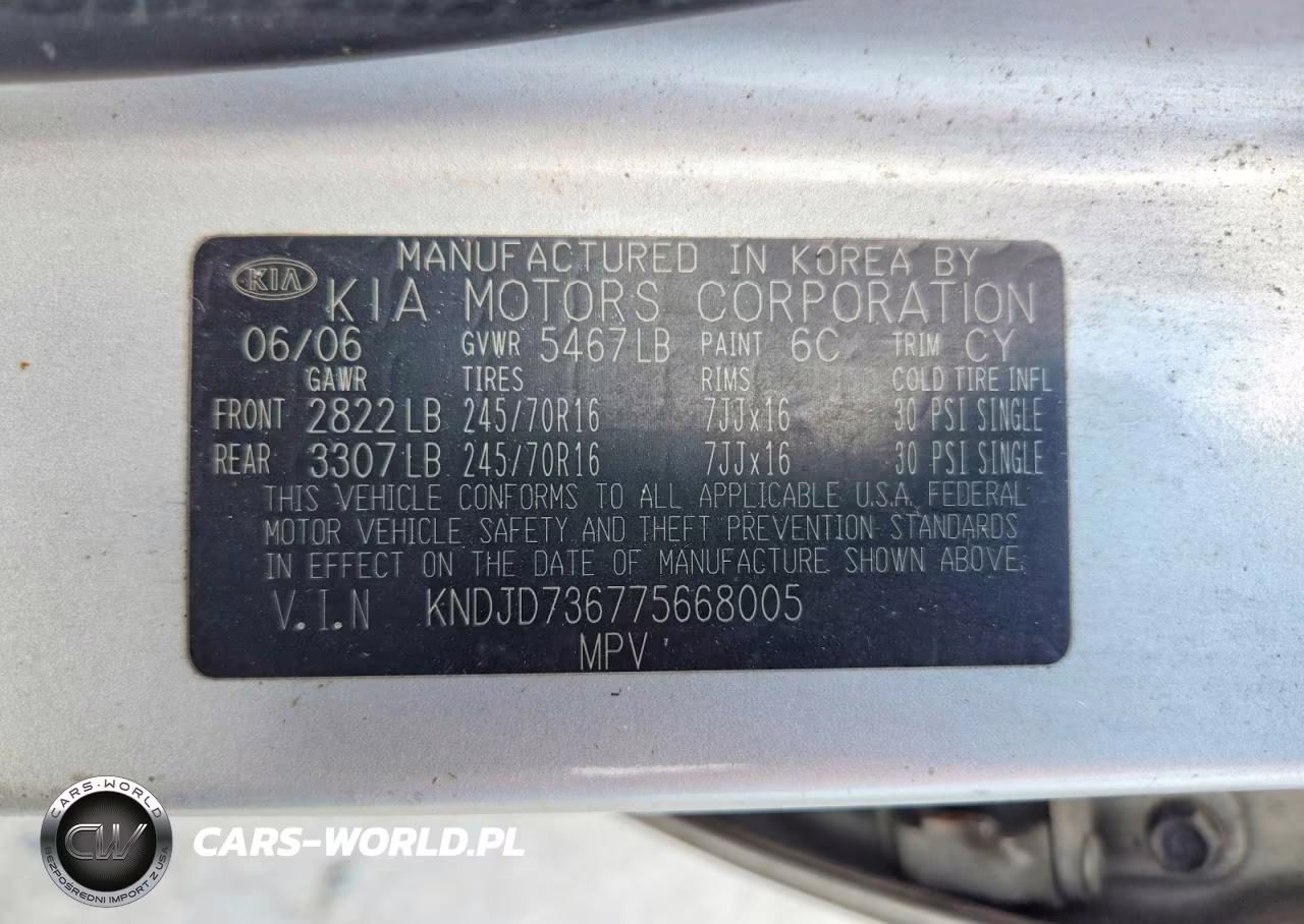 2007 Kia Sorento Base VIN:KNDJD736775668005 - 13