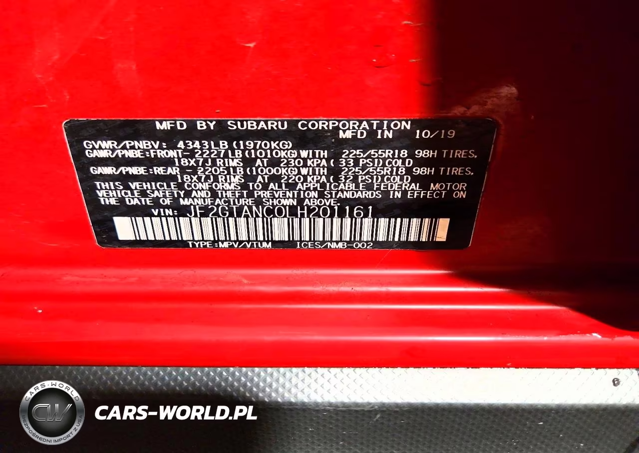 2020 Subaru Crosstrek Limited VIN:JF2GTANC0LH201161 - 12