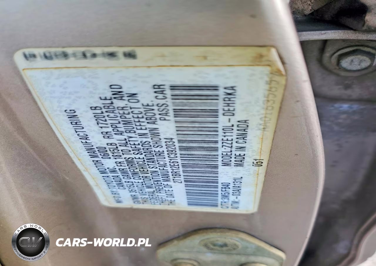2001 Toyota Corolla Ce VIN:2T1BR12E61C392034 - 13