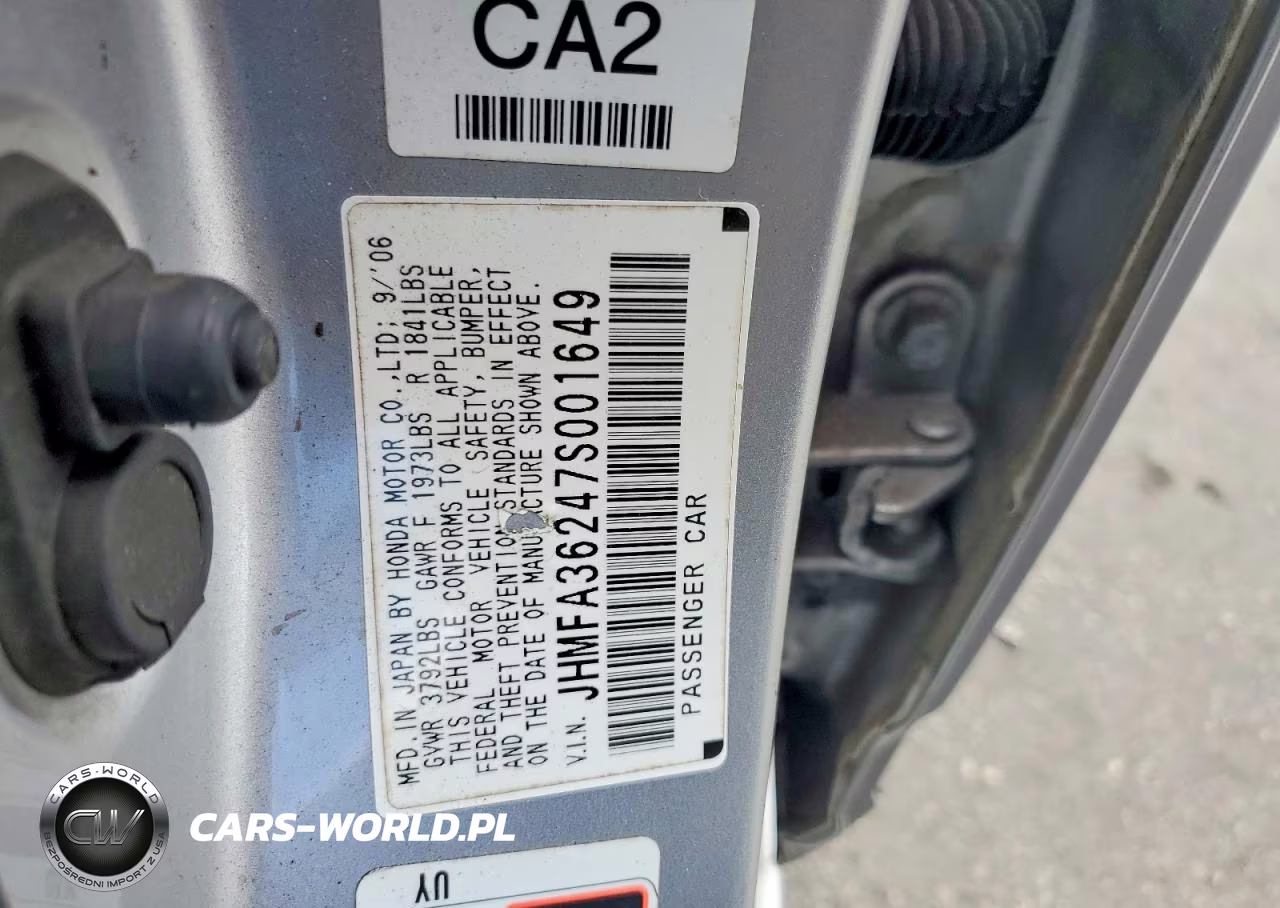 2007 Honda Civic Hybrid VIN:JHMFA36247S001649 - 12
