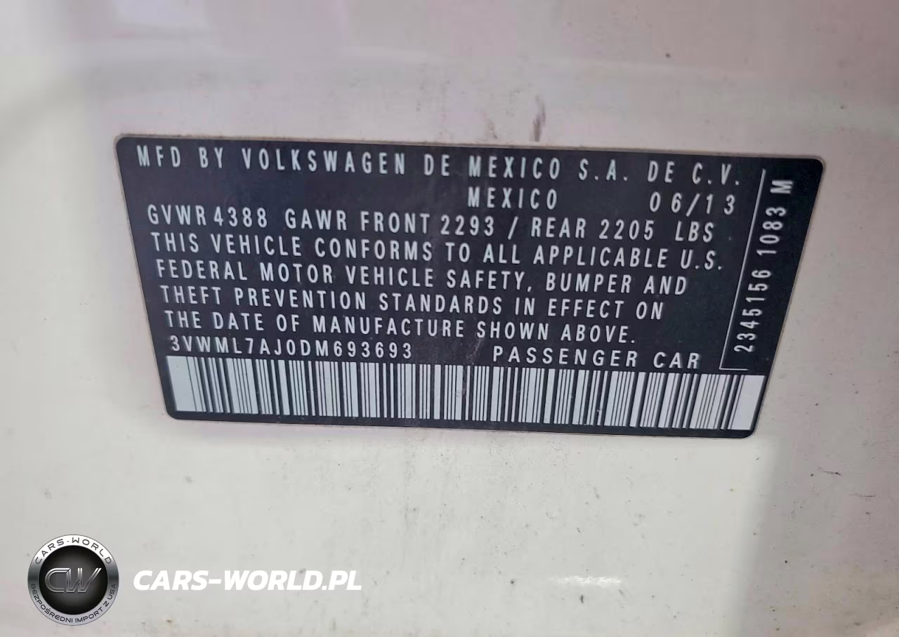 2013 Volkswagen Jetta Tdi VIN:3VWML7AJ0DM693693 - 12