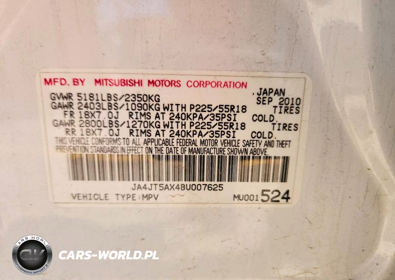2011 Mitsubishi Outlander Gt VIN:JA4JT5AX4BU007625 - 13