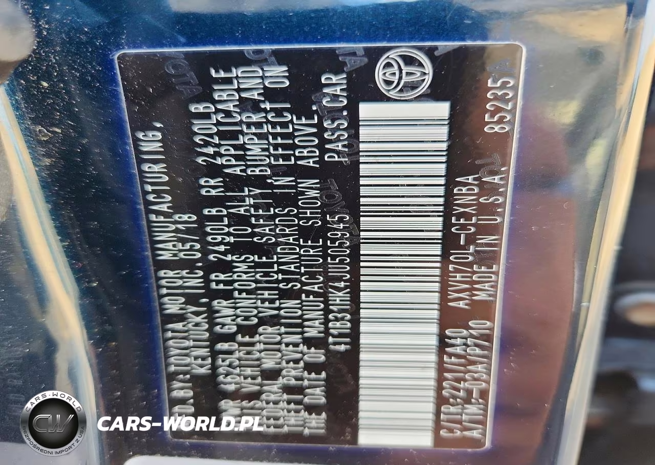 2018 Toyota Camry Le VIN:4T1B31HK4JU505945 - 13