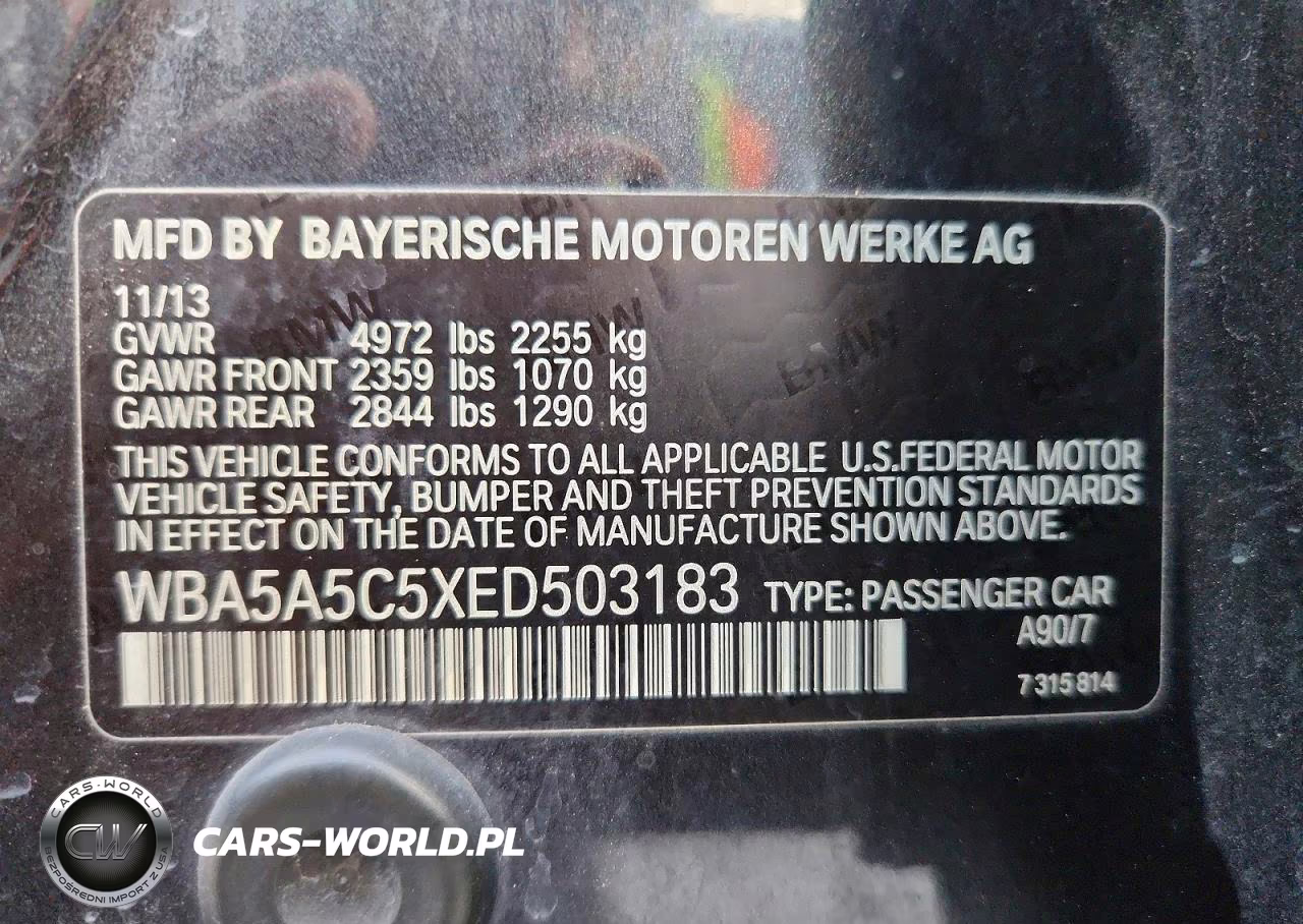 2014 BMW 528 I VIN:WBA5A5C5XED503183 - 12
