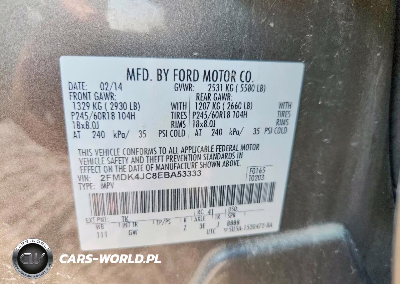 2014 Ford Edge Sel VIN:2FMDK4JC8EBA53333 - 14