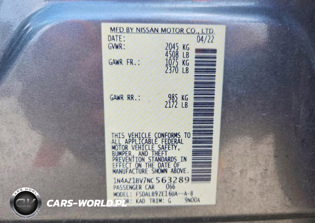 2022 Nissan Leaf S VIN:1N4AZ1BV7NC563289 - 12