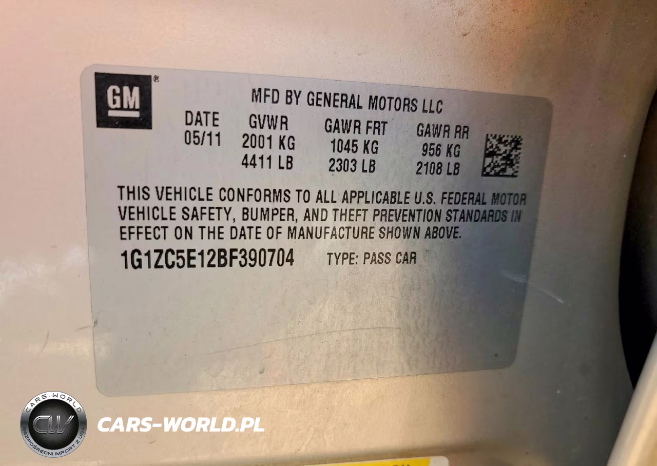 2011 Chevrolet Malibu 1Lt VIN:1G1ZC5E12BF390704 - 12