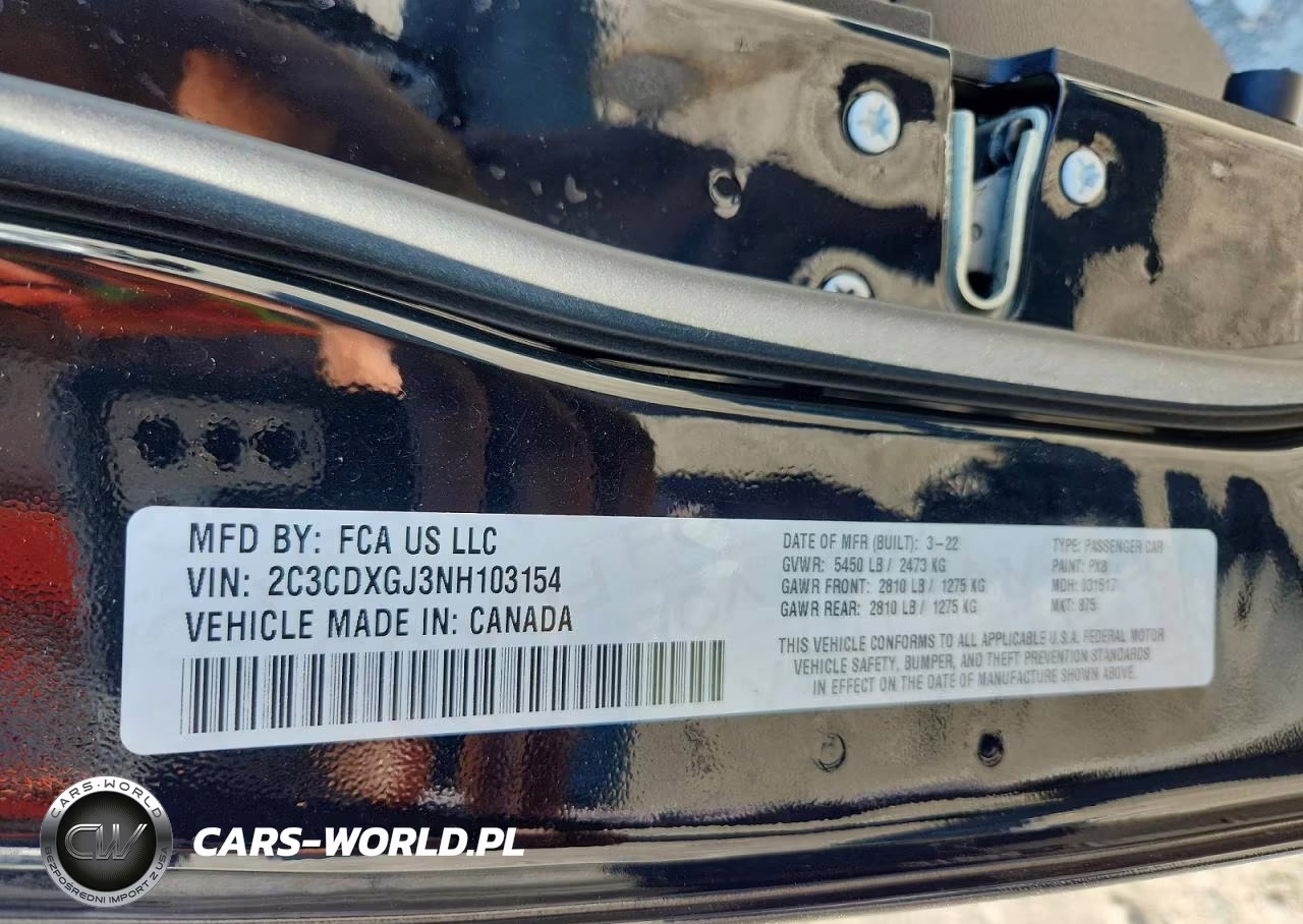 2022 Dodge Charger Scat Pack VIN:2C3CDXGJ3NH103154 - 12