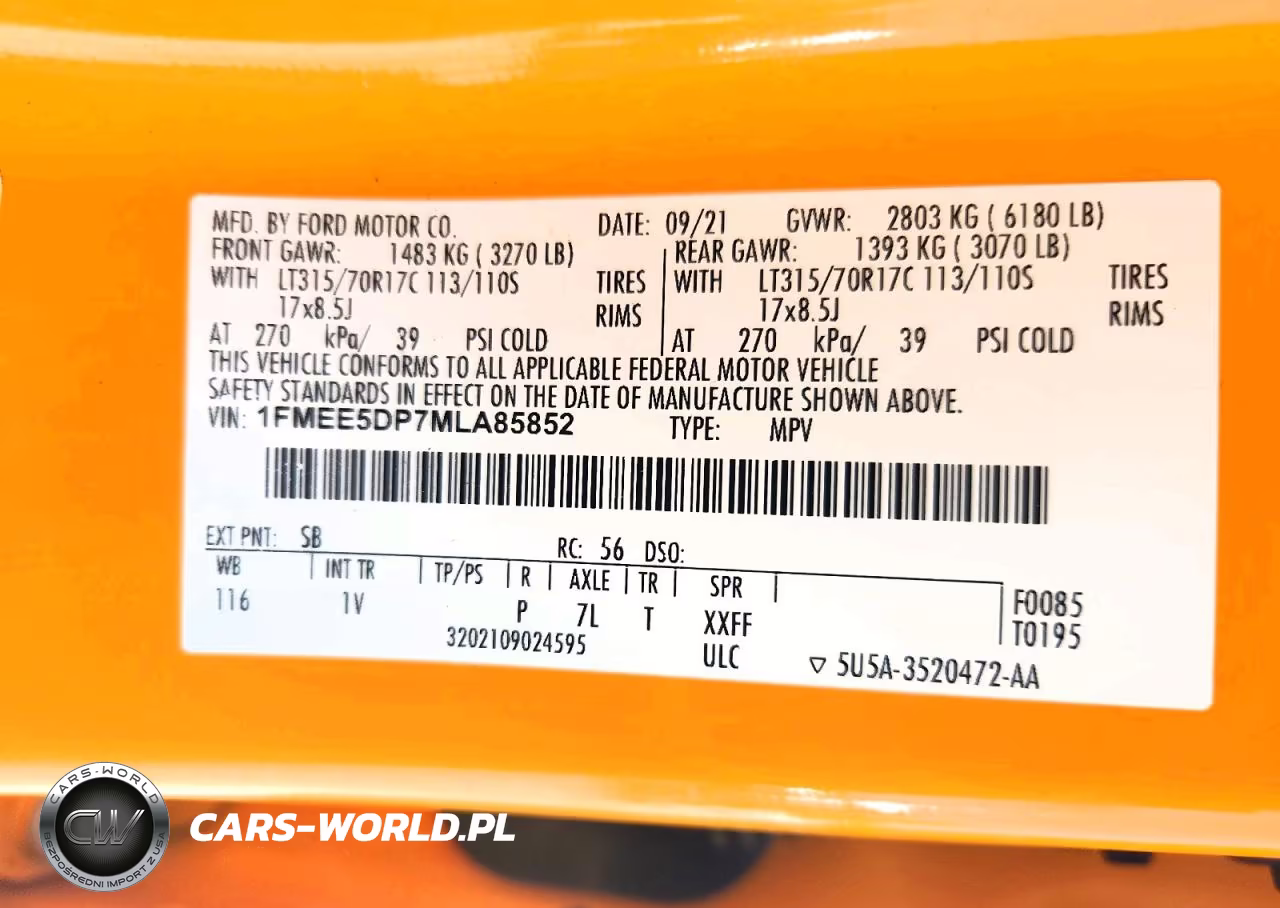 2021 Ford Bronco Base VIN:1FMEE5DP7MLA85852 - 14