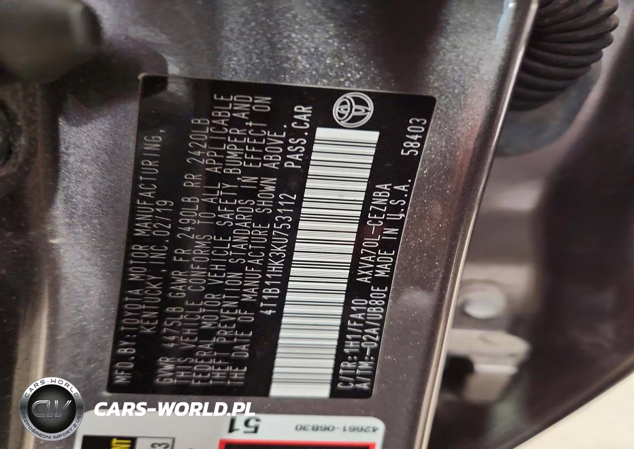2019 Toyota Camry Le VIN:4T1B11HK3KU753112 - 12