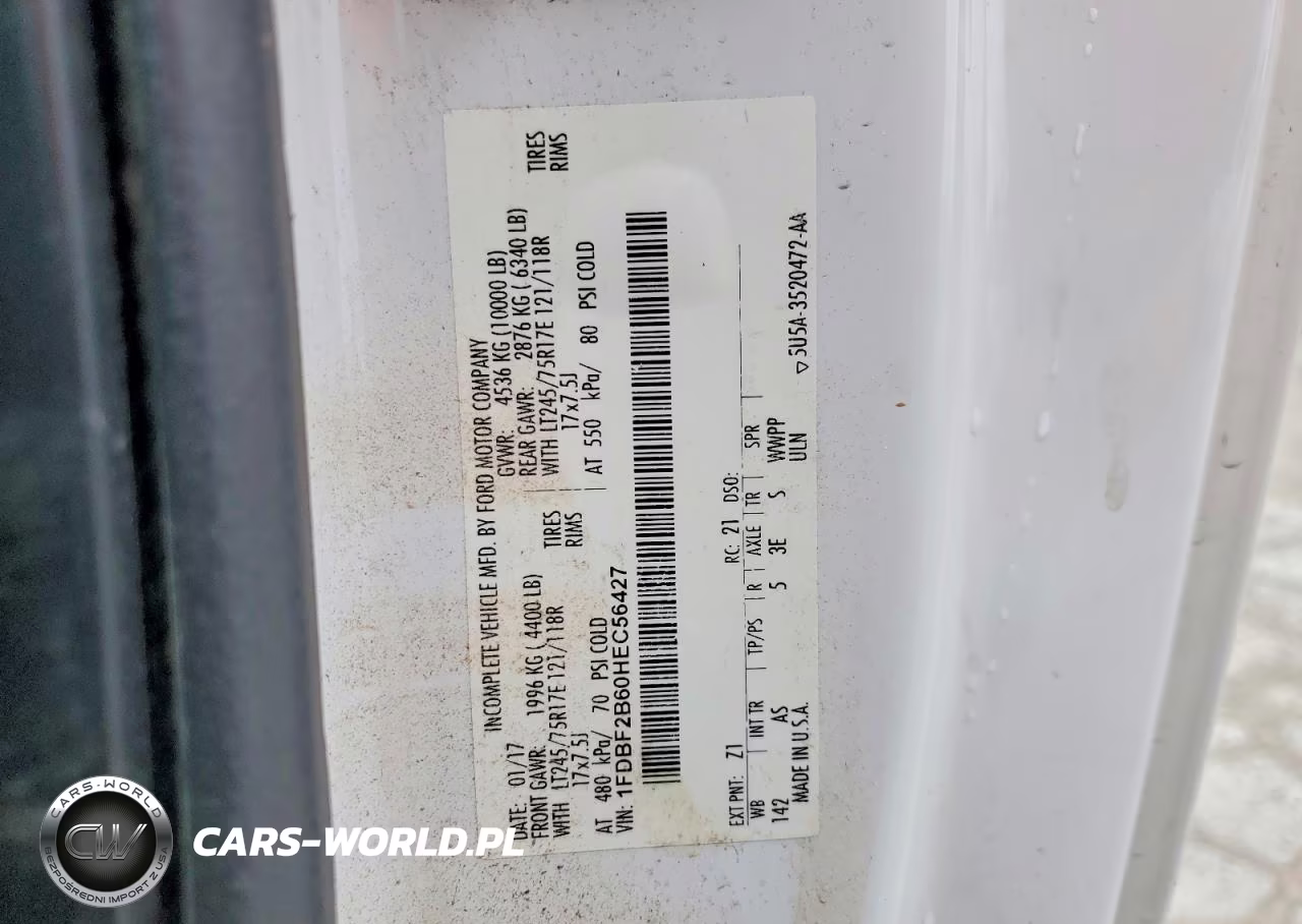 2017 Ford F250 Super Duty VIN:1FDBF2B60HEC56427 - 13