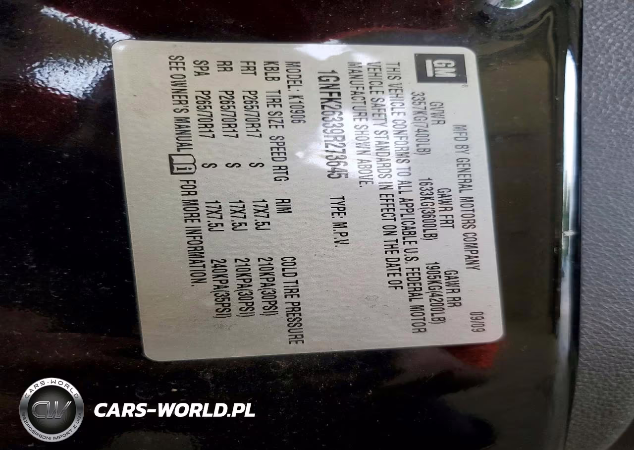 2009 Chevrolet Suburban K1500 Lt VIN:1GNFK26339R273645 - 13