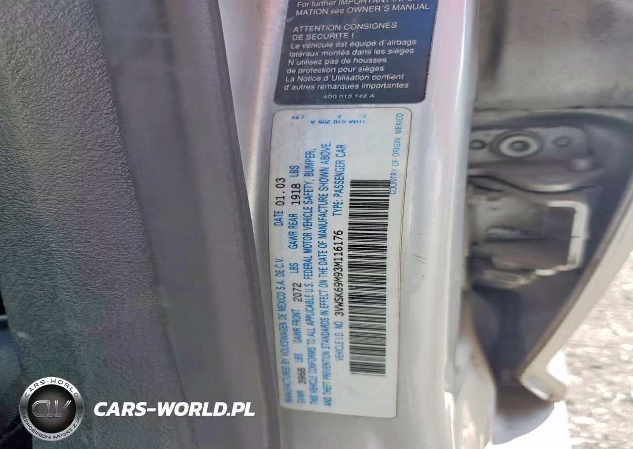 2003 Volkswagen Jetta Gls VIN:3VWSK69M93M116176 - 12