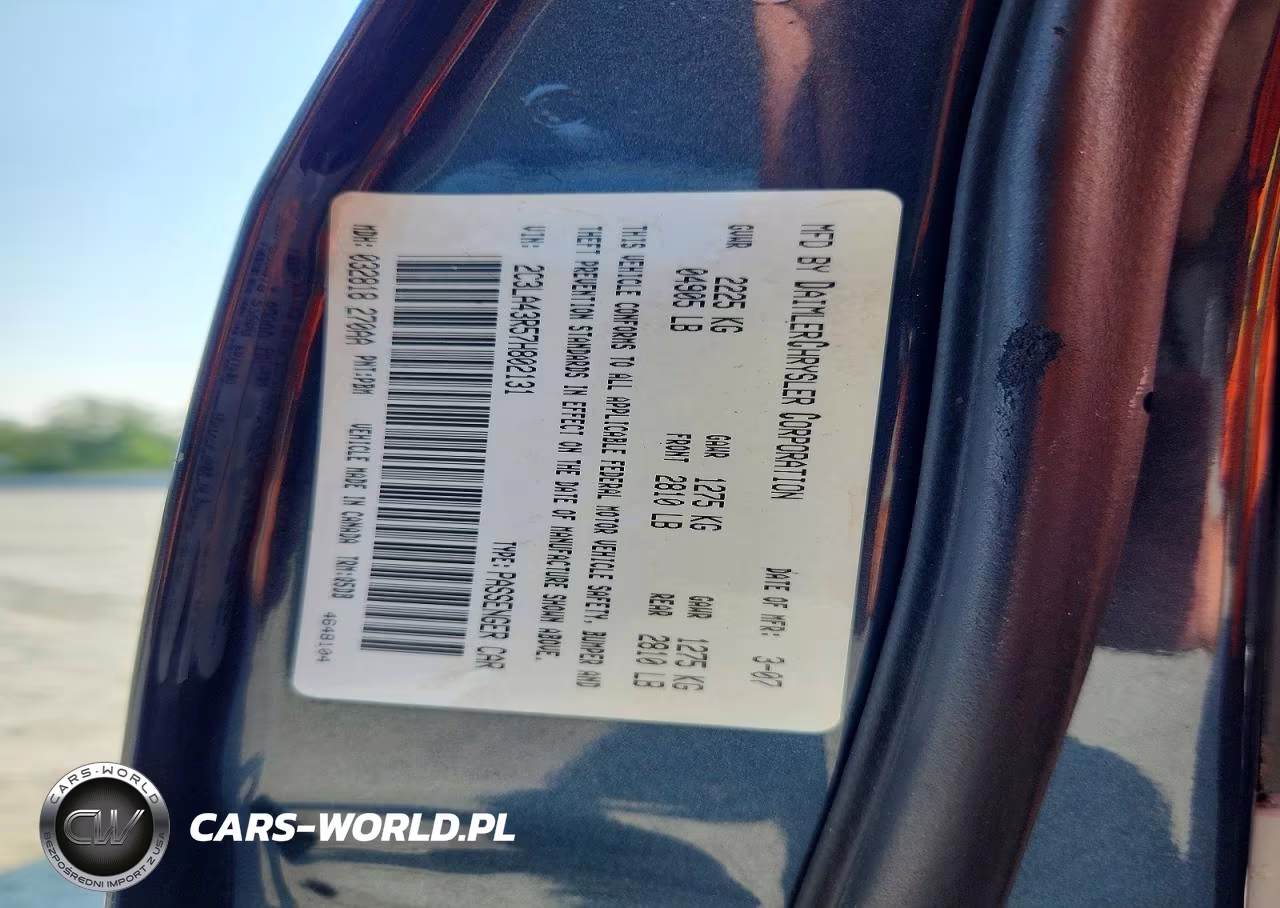 2007 Chrysler 300 VIN:2C3LA43R57H802131 - 12