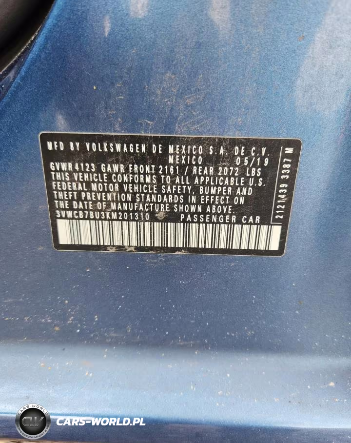 2019 Volkswagen Jetta S VIN:3VWCB7BU3KM201310 - 12