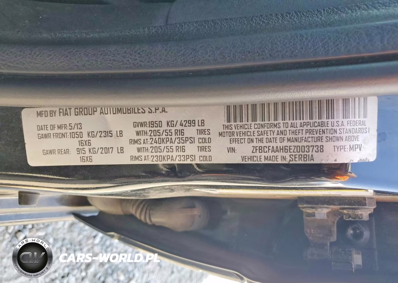 2014 Fiat 500L Pop VIN:ZFBCFAAH6EZ003738 - 12