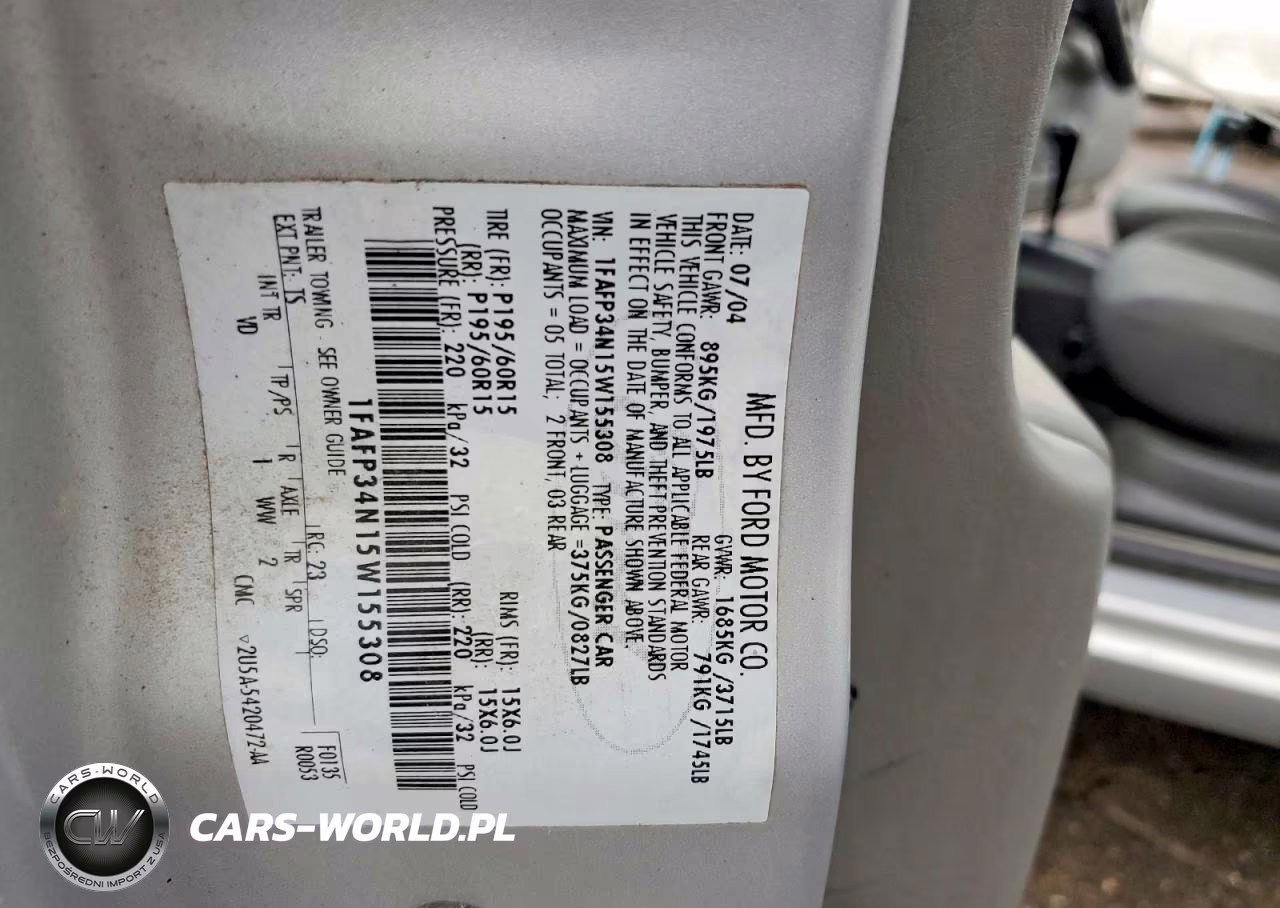 2005 Ford Focus Zx4 VIN:1FAFP34N15W155308 - 12