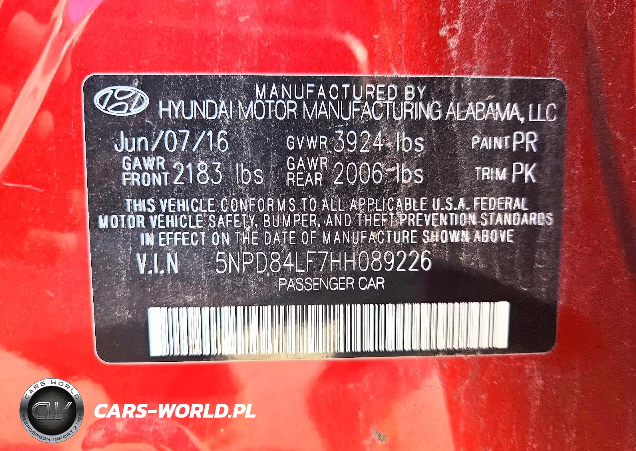2017 Hyundai Elantra Se VIN:5NPD84LF7HH089226 - 13