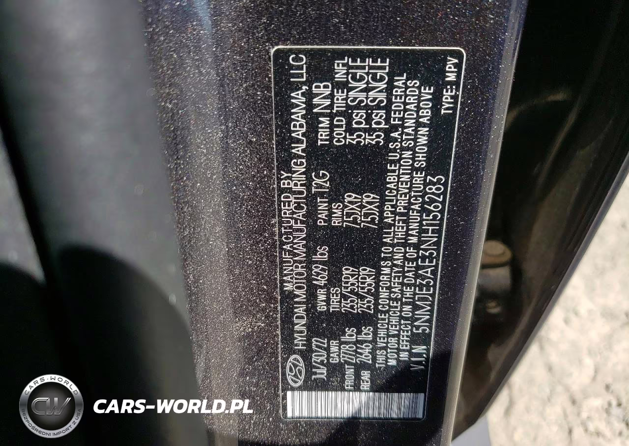 2022 Hyundai Tucson Limited VIN:5NMJE3AE3NH156283 - 13