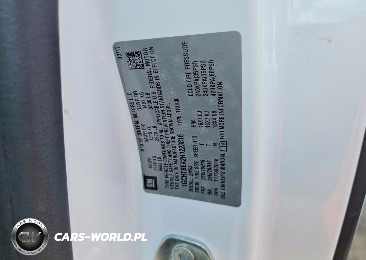 2017 Chevrolet Colorado VIN:1GCHTBEA2H1223816 - 12