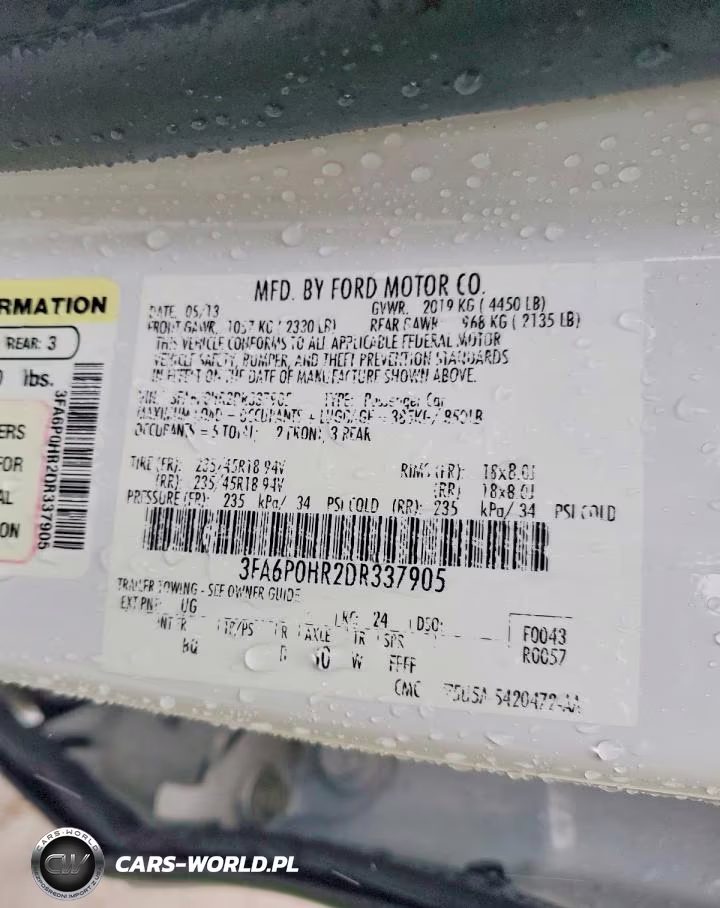 2013 Ford Fusion Se VIN:3FA6P0HR2DR337905 - 12