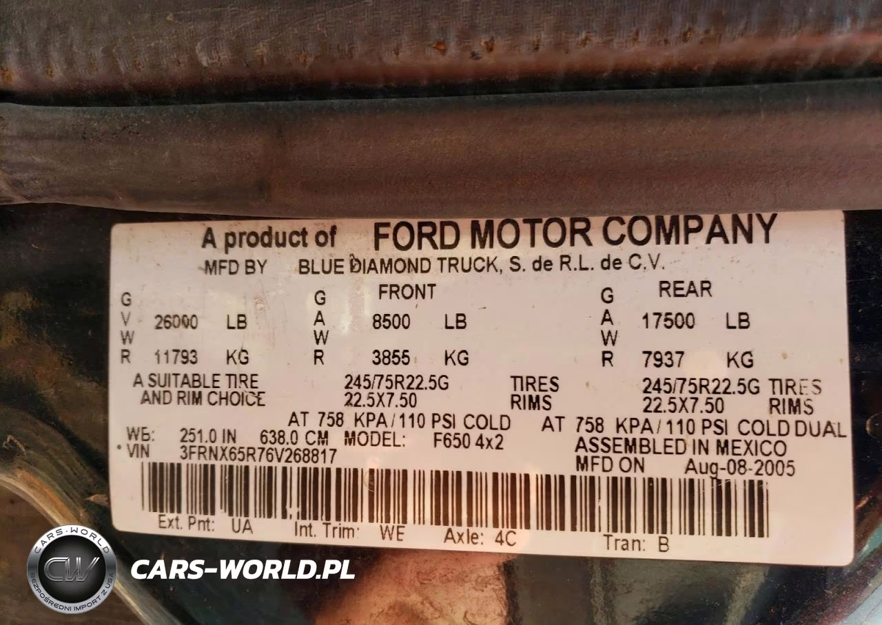 2006 Ford F650 Super Duty Rollback Tow Truck VIN:3FRNX65R76V268817 - 12