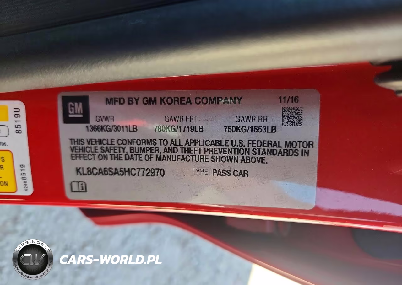 2017 Chevrolet Spark Ls VIN:KL8CA6SA5HC772970 - 13