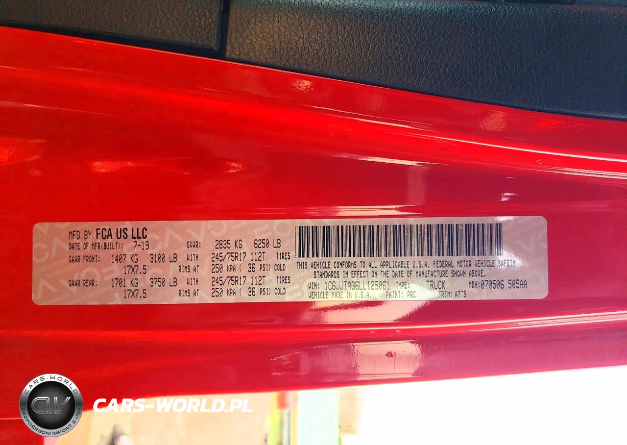 2020 Jeep Gladiator Sport VIN:1C6JJTAG6LL125061 - 12