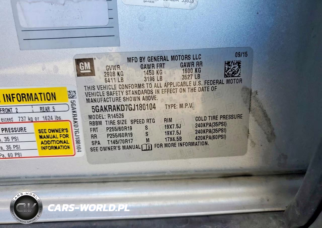 2016 Buick Enclave VIN:5GAKRAKD7GJ180104 - 13