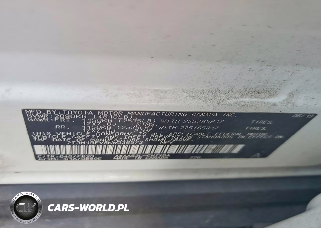 2019 Toyota Rav4 Le VIN:2T3H1RFV8KW036573 - 13