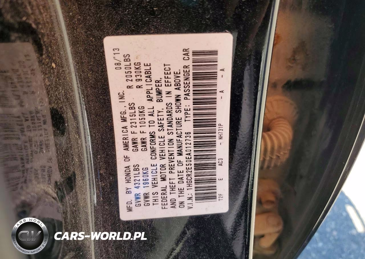 2014 Honda Accord Sport VIN:1HGCR2E50EA012736 - 12