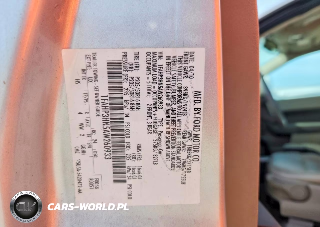 2010 Ford Focus Sel VIN:1FAHP3HN5AW260933 - 12